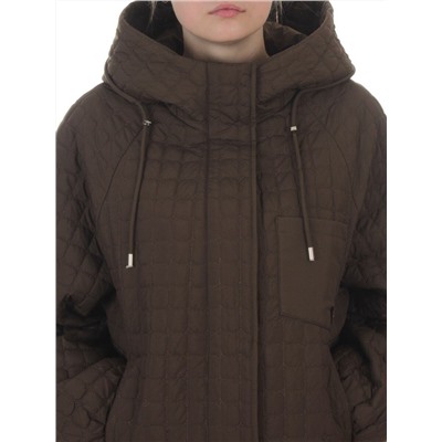 8039 BROWN Куртка стеганная демисезонная женская (100 гр. холлофайбер)
