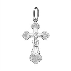 крест из серебра штампованный белый