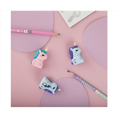 Точилка  MESHU, "Unicorn", 1 отверстие, ассорти