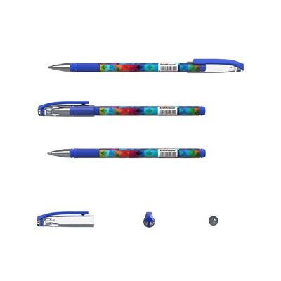 Ручка шариковая ErichKrause ColorTouch Stick Patchwork 0.7, цвет чернил синий