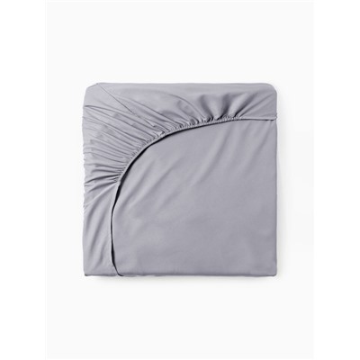 Простыня на резинке LoveLife 160*200*25 см, цв.серый, жатка, 100% п/э, 100гр/м2