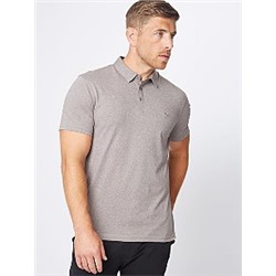 Grey Textured Polo Shirt