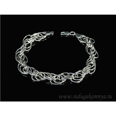 Браслет С925 с родиевым покрытием 23см, 10,3гр
