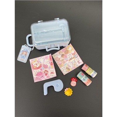 Канцелярский набор DIY в шкатулке "Suitcase", blue, шоу-бокс 16 шт.