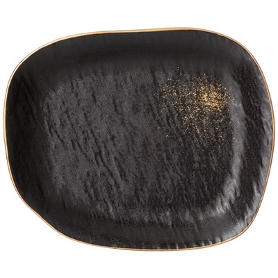 НАБОР ТАРЕЛОК ОБЕДЕННЫХ BRONCO "MIDNIGHT GOLD" 2 ШТ. 26,5*21*3,5 СМ (КОР=12НАБ.)