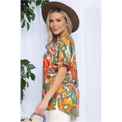 Блуза Маргоша (бежево-оранжевая) Б13154-16М