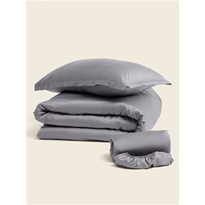 Простыня на резинке SL Home Tencel 200*200+30 см , цв. серый