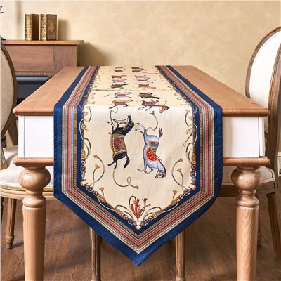 ДОРОЖКА НА СТОЛ "PASSAGE", 45Х215СМ, БЕЖЕВЫЙ, 100% ХЛОПОК,ТВИЛ