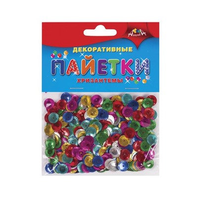 Материалы для творчества АППЛИКА "Декоративные пайетки", хризантемы, С2892