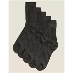 5pk of Ribbed School Socks