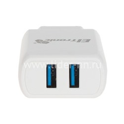 СЗУ ELTRONIC FASTER Lightning (3100 mAh/2 USB) в коробке (белый)