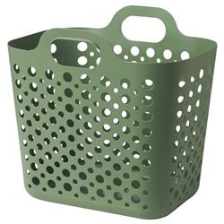 SLIBB, Wäschekorb biegsam, grün,, 24 l
