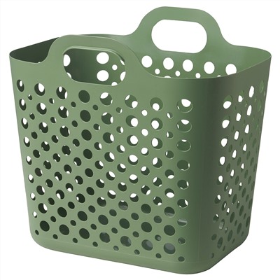 SLIBB, Wäschekorb biegsam, grün,, 24 l