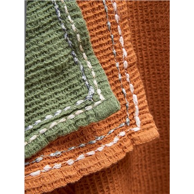 Набор вафельных полотенец с декоративной строчкой из коллекции Essential, 50х70 см