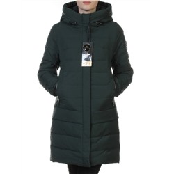 M-1820 DK. GREEN Пальто зимнее женское (холлофайбер)