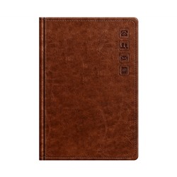 Телефонная книга А5, 80л., кожзам, BG "Nebraska. Brown", с вырубкой