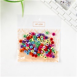 Набор бусин для рукоделия и плетения «Арт Узор. Разноцветные цифры», пластик, 20 г, 0.7×0.7 см