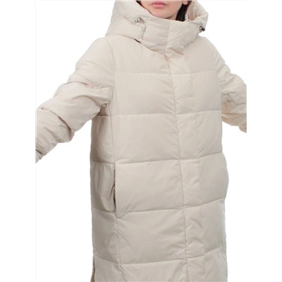 56016 BEIGE Пальто зимнее женское (холлофайбер 150 гр.)
