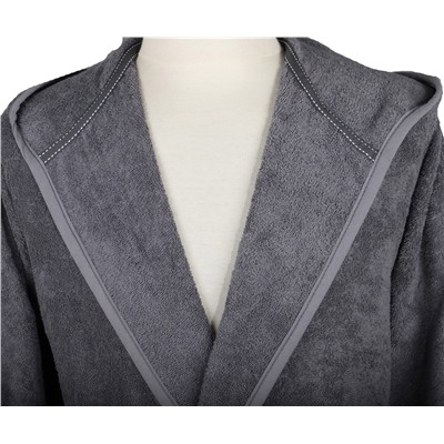 Халат Велюровый Мужской (L) Ecosoft Antrasit Bay Large Bornoz- EcoCotton