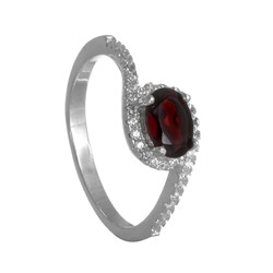 Кольцо 'Валери' с гранатом и фианитами ТФКН.789ГР1.80