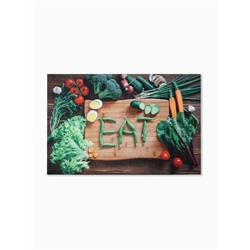 Набор ковриков для кухни Этель «EAT», 2 шт., 38×58 см, 38×118 см