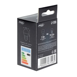 Лампа светодиодная Luazon Lighting, G45, 7 Вт, E27, 630 Лм, 4000 К, свечение нейтральное белое