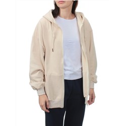 3267 BEIGE Толстовка на молнии женская (95% хлопок, 5% спандекс)