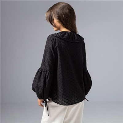 Блуза из хлопка, Пленительная грация (черная)