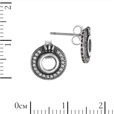Серьги 'Трек' с фианитами ТДС.562ФТ0N