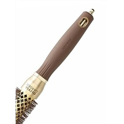 Olivia Garden Термобрашинг для укладки волос / Expert Blowout Shine Wavy Bristles Gold & Brown, 20 мм, коричневый