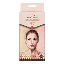Карандаши 12цв "VISTA-ARTISTA" Fine Скинтонс VFCPS-12/Россия