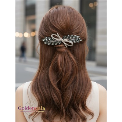 Заколка автомат для волос с кристаллами «Блеск элегантности» ЭЛЗ13/04