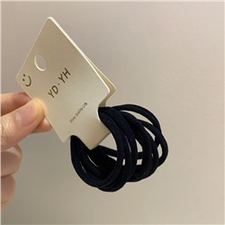 Набор эластичных резинок для волос 8 шт. Цвет: ЧЕРНЫЙ