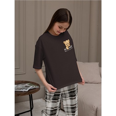 Детский костюм для девочки Мишель-1 КД-390 / коричневый