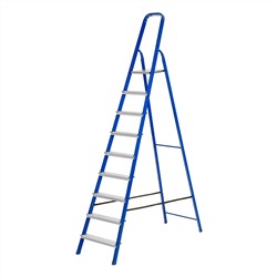 Стремянка, 9 ступеней, стальной профиль, алюминиевые ступени Сибртех