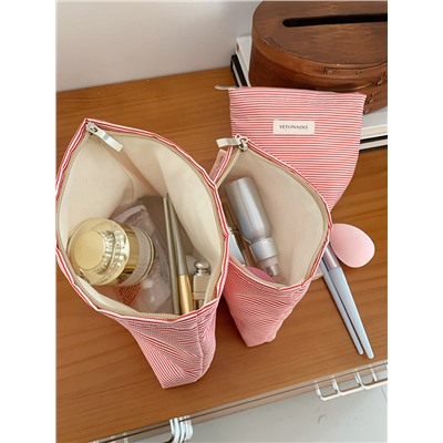 Brand capacious cosmetic bag, pencil case, handheld organizer bag, liner, small clutch bag