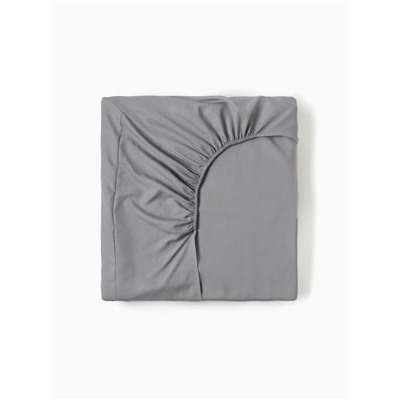 Простыня на резинке LoveLife 180*200*25 см, цв.серый, жатка, 100% п/э, 100гр/м2