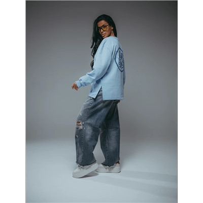 Свитшот Русь голубой Лт