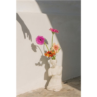 Ваза для цветов Venus, 31 см, белая