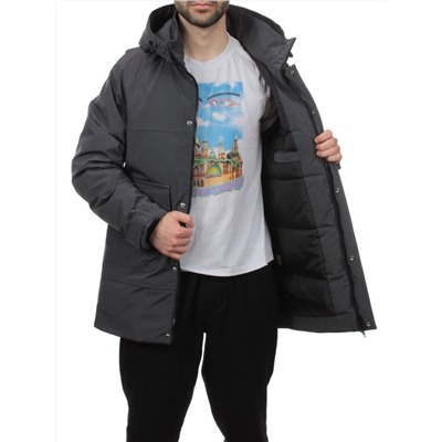 8897 DK. GRAY Куртка мужская зимняя облегченная (130 гр. холлофайбер)