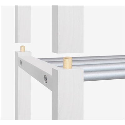 Полка для обуви Альберо SHT-SR9-4
                        беленый / алюм.металлик