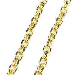 Цепочка для украшений, звено 8*11мм с эмалью, цв.золотистый, черный, 50см