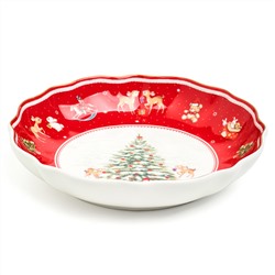 БЛЮДО LEFARD "С НОВЫМ ГОДОМ!" 16*3,5 СМ КРАСНОЕ (КОР=24ШТ.)