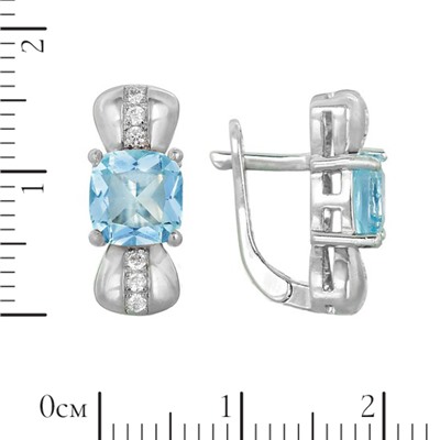 Серьги 'Бант' с фианитами ТГСК.798Ф5