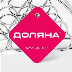 Салфетница Доляна «Ринго», 14.5×4.5×9.5 см, хромированная