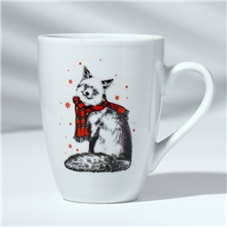 Кружка керамическая новогодняя «Лисица», 350 мл