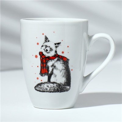 Кружка керамическая новогодняя «Лисица», 350 мл