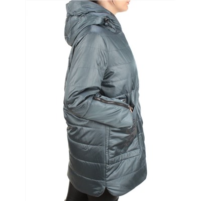 ZW-2181-C GRAY/GREEN Куртка демисезонная женская BLACK LEOPARD (100 гр.синтепона)