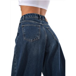 Женские джинсы широкие с подворотом CRACPOT