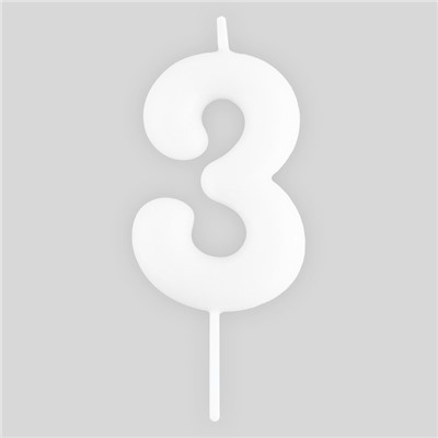 Свеча для торта, цифра «3», светится в темноте, 3,8 х 8 см